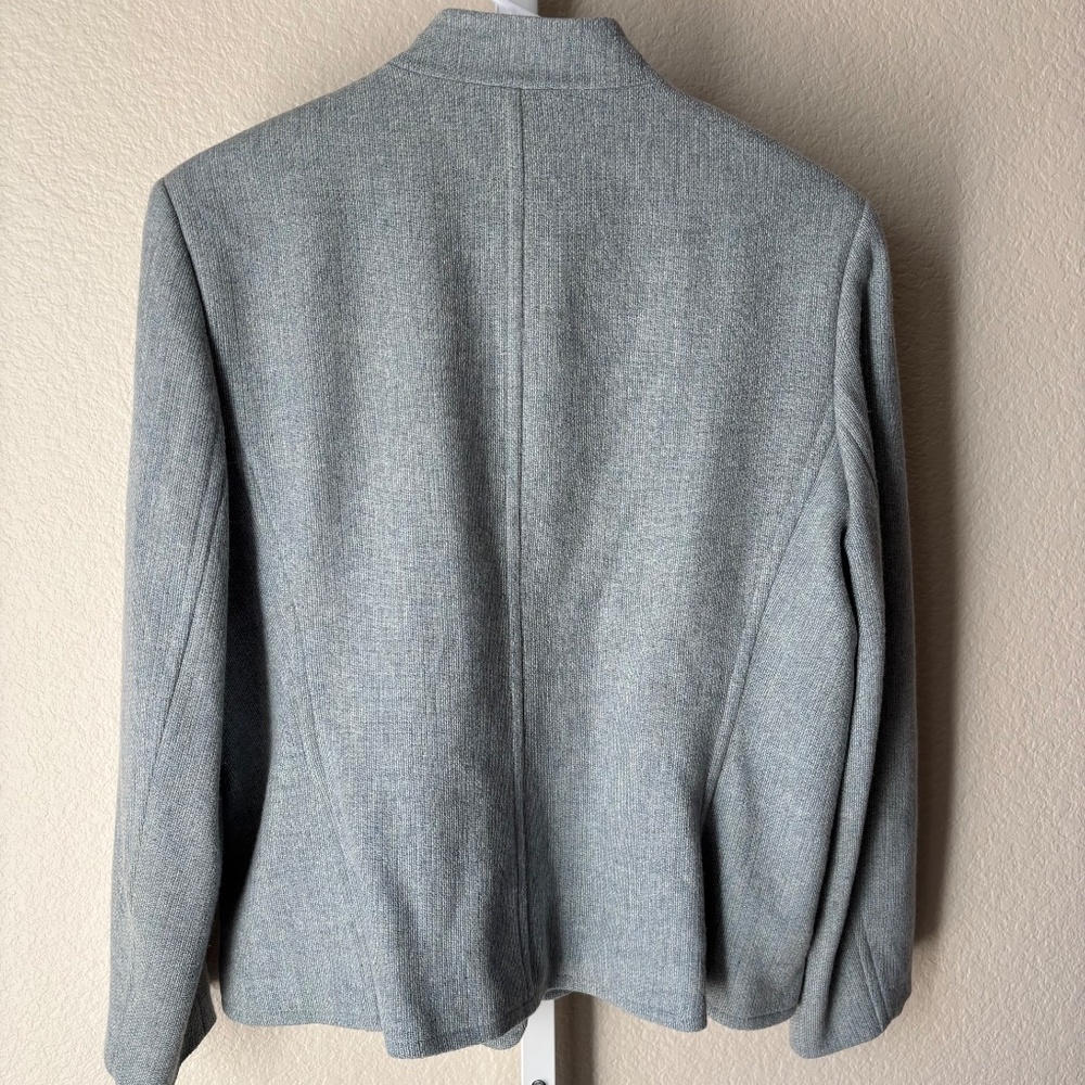 Jones New York Women's Blazer Zip Front Wool Cashmere Blend - Picture 3 of 4